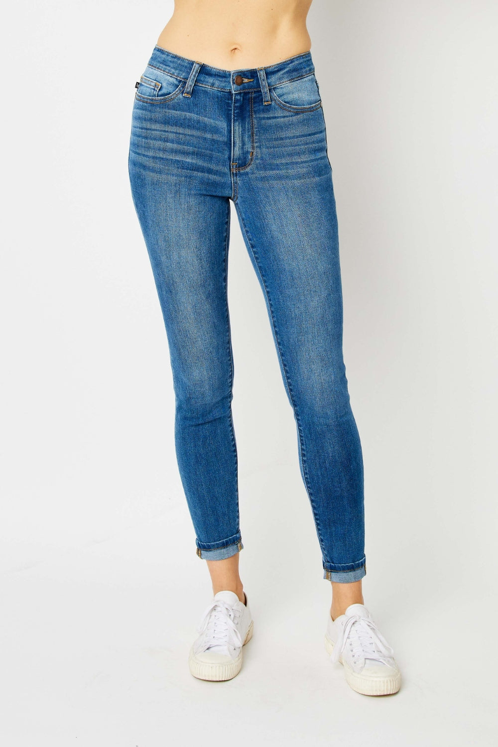 Judy Blue Cuffed Hem Skinny Jeans – Rising Phoenix Boutique
