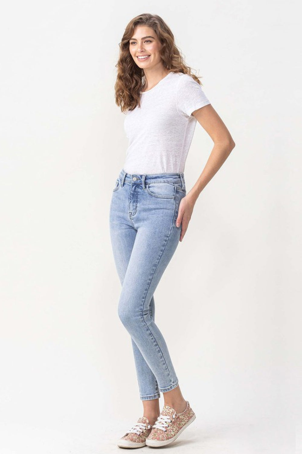 Lovervet by VERVET Full Size Talia High Rise Crop Skinny Jeans