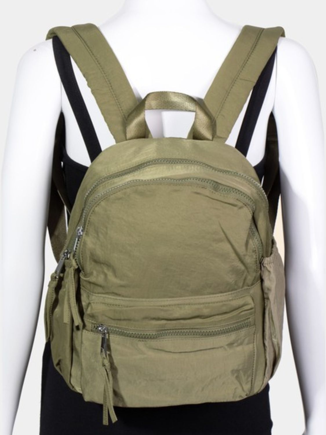 Fame Nylon Multi Pocket Backpack Bag - Silver Hardware & 4 color options!