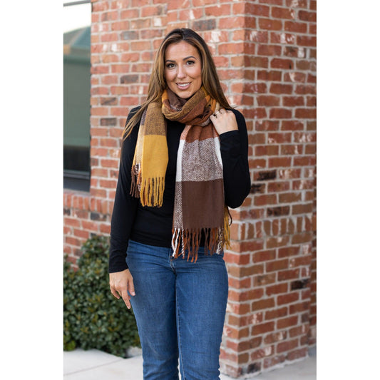 The Trinity Fallon Lina - Colorful Plaid Knit Scarf Collection -