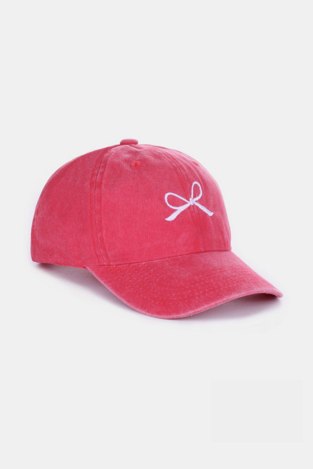 Zenana Bow Embroidered Washed Cotton Baseball Hat - 9 color options