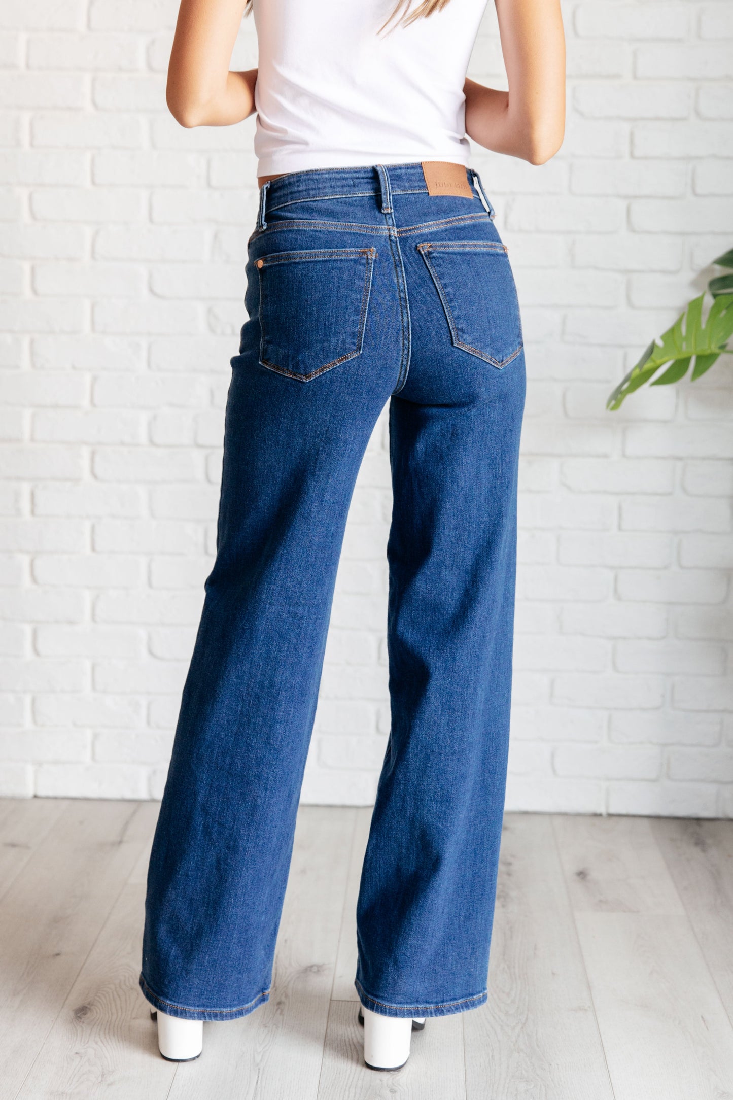 Judy Blue Hazel High Rise Vintage Wide Leg Denim Jeans