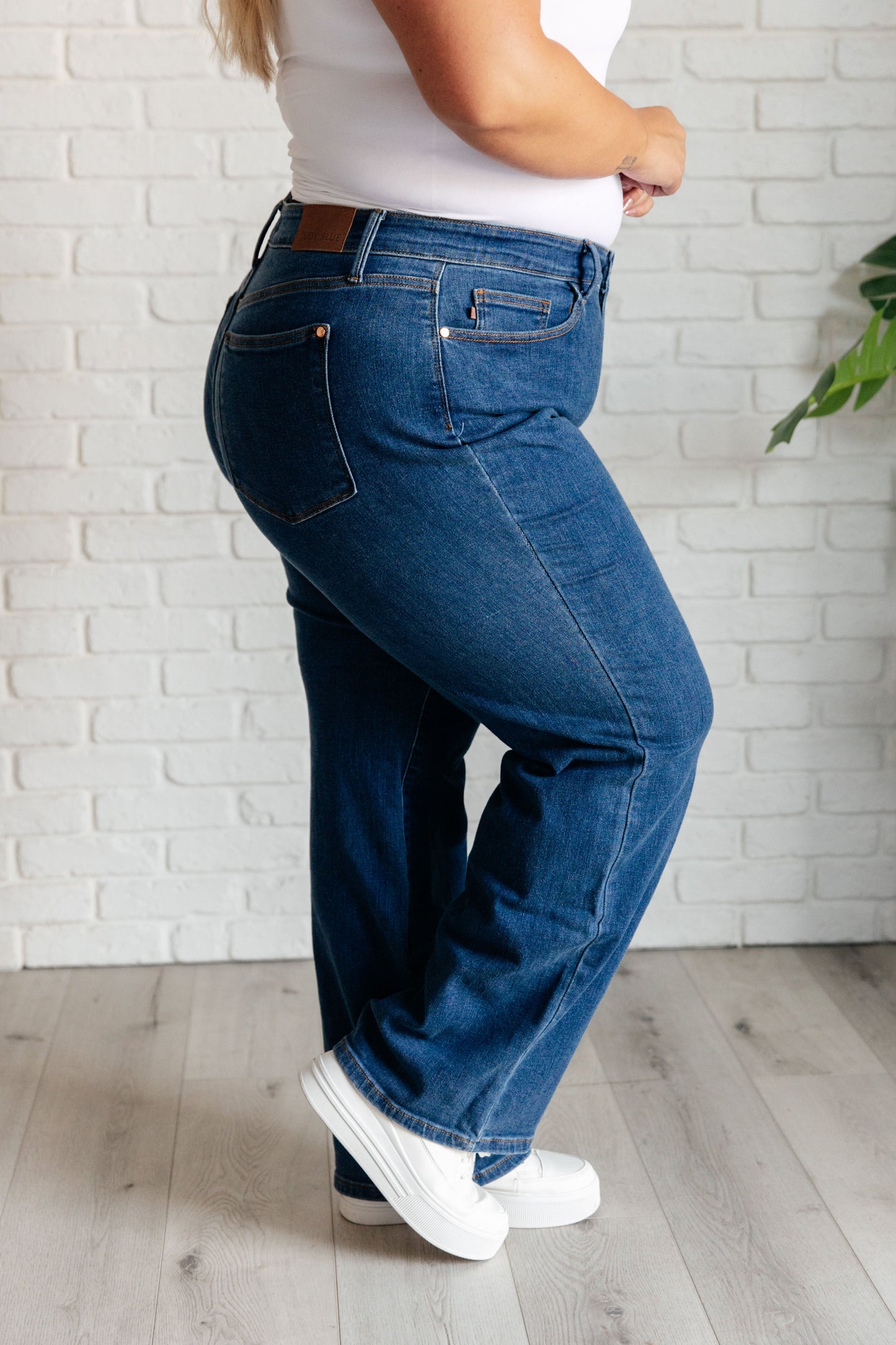 Judy Blue Hazel High Rise Vintage Wide Leg Denim Jeans