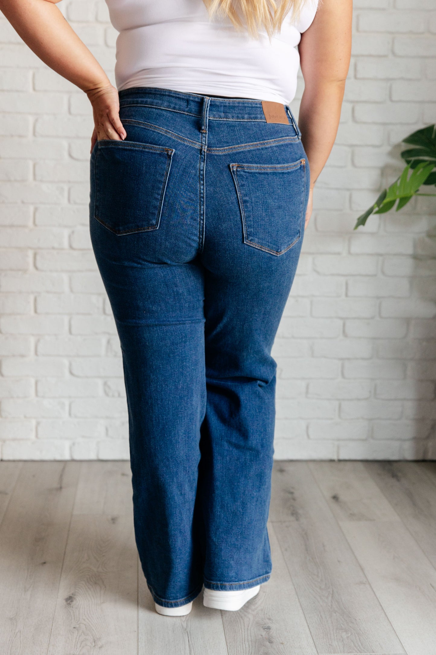 Judy Blue Hazel High Rise Vintage Wide Leg Denim Jeans