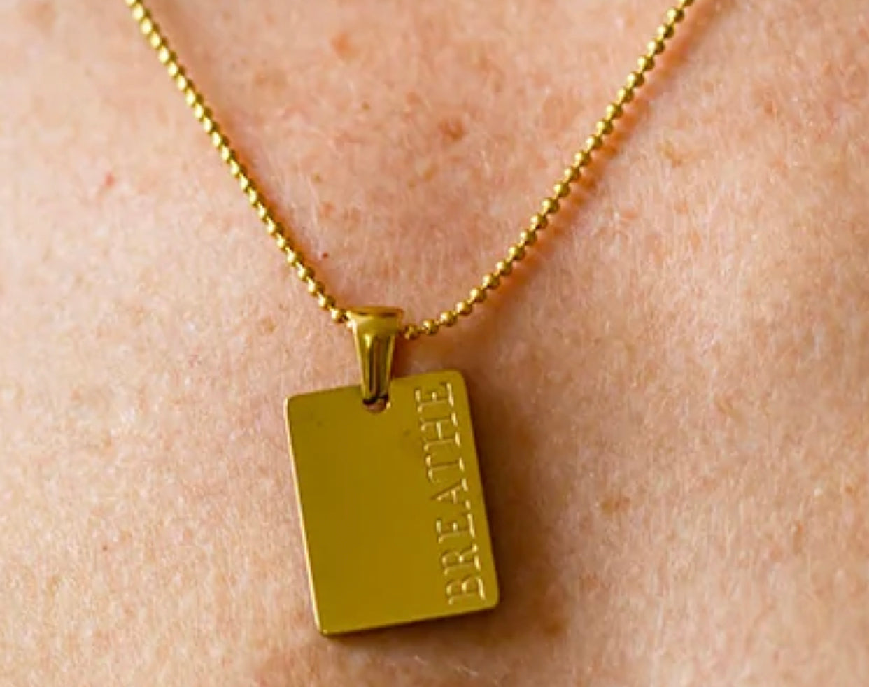 Waterproof Jewelry: Breathe Pendent Necklace