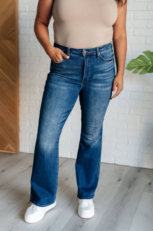 Judy Blue Santana High Rise Control Top Bootcut Jeans (Short Inseam)