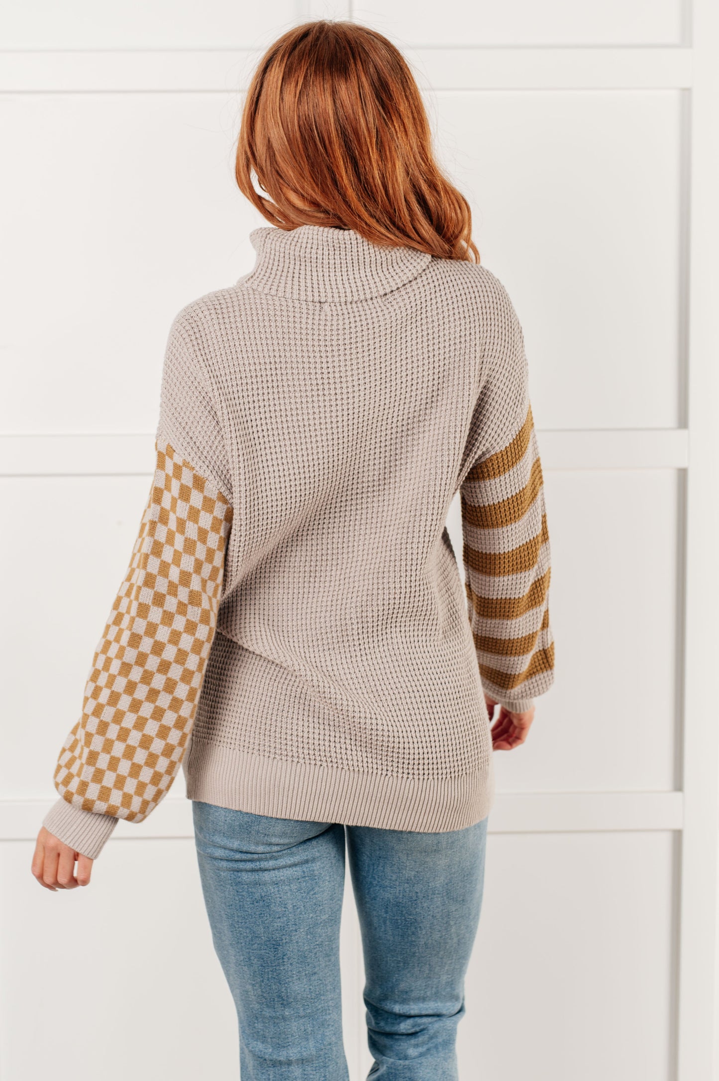 Super Seasonal Patchwork Waffle Knit Sweater