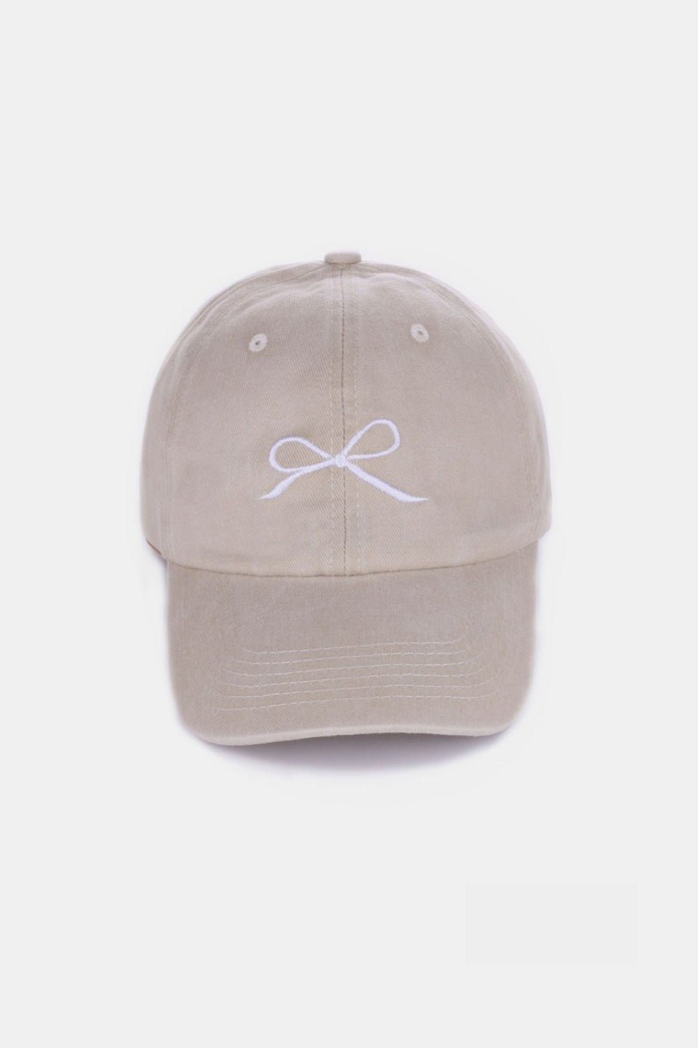 Zenana Bow Embroidered Washed Cotton Baseball Hat - 9 color options