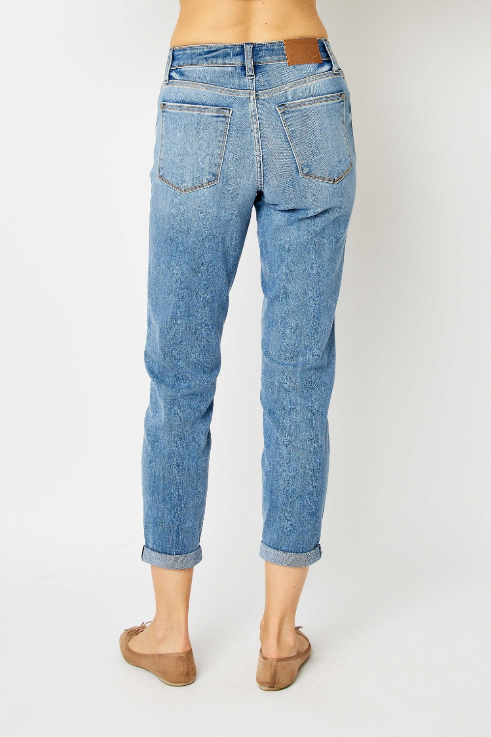 Judy Blue Cuffed Hem Slim Denim Jeans