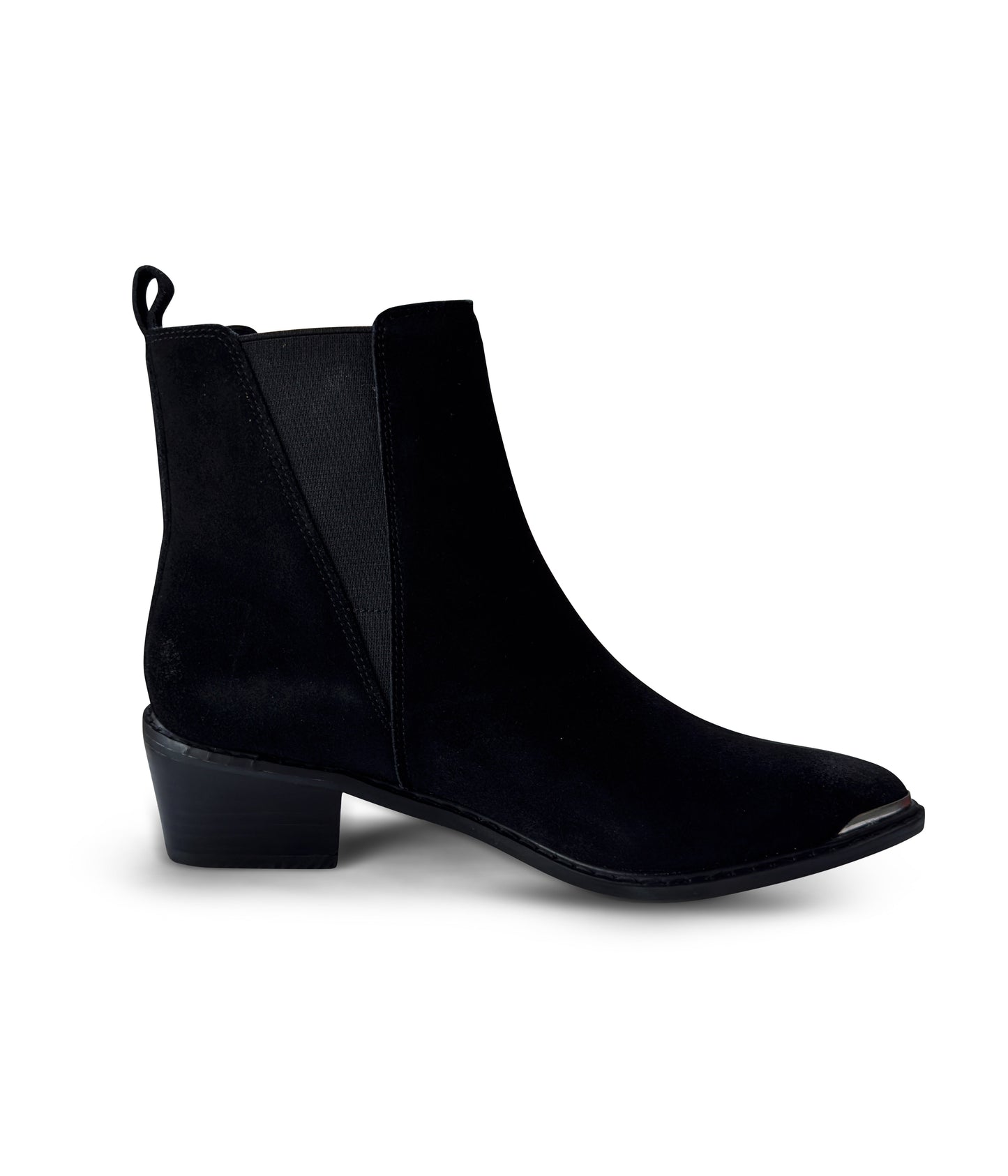 Wylie Suede Ankle Boot in Black by Naughty Monkey