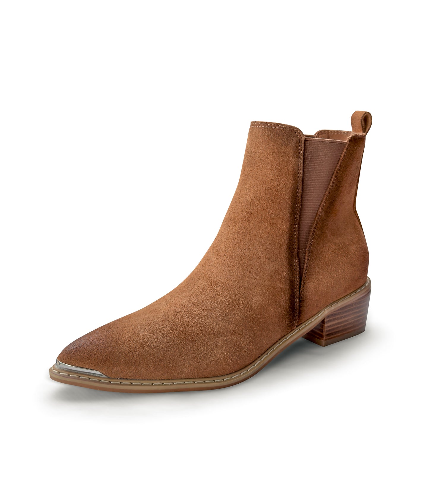 Wylie Suede Ankle Boot in Tan by Naughty Monkey