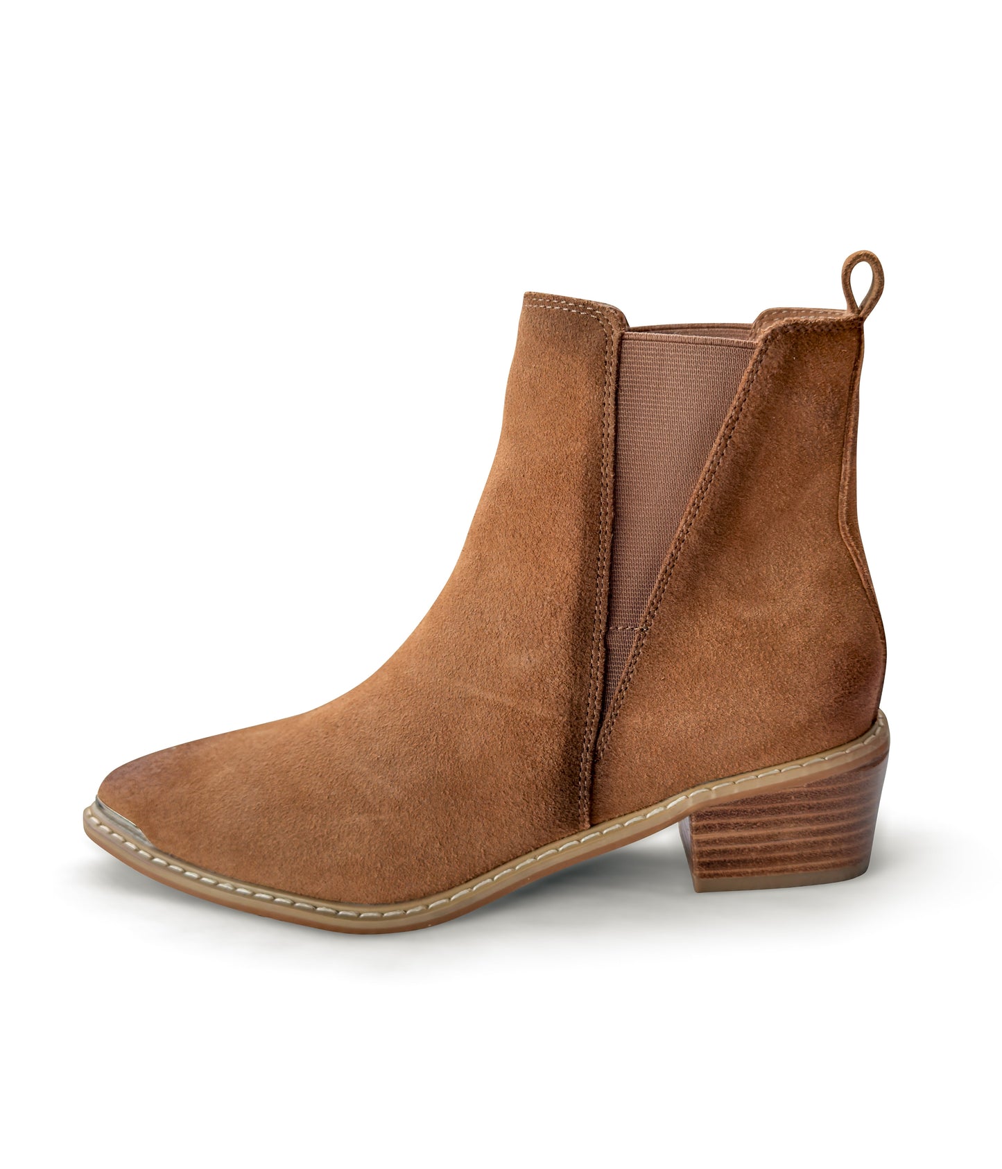 Wylie Suede Ankle Boot in Tan by Naughty Monkey