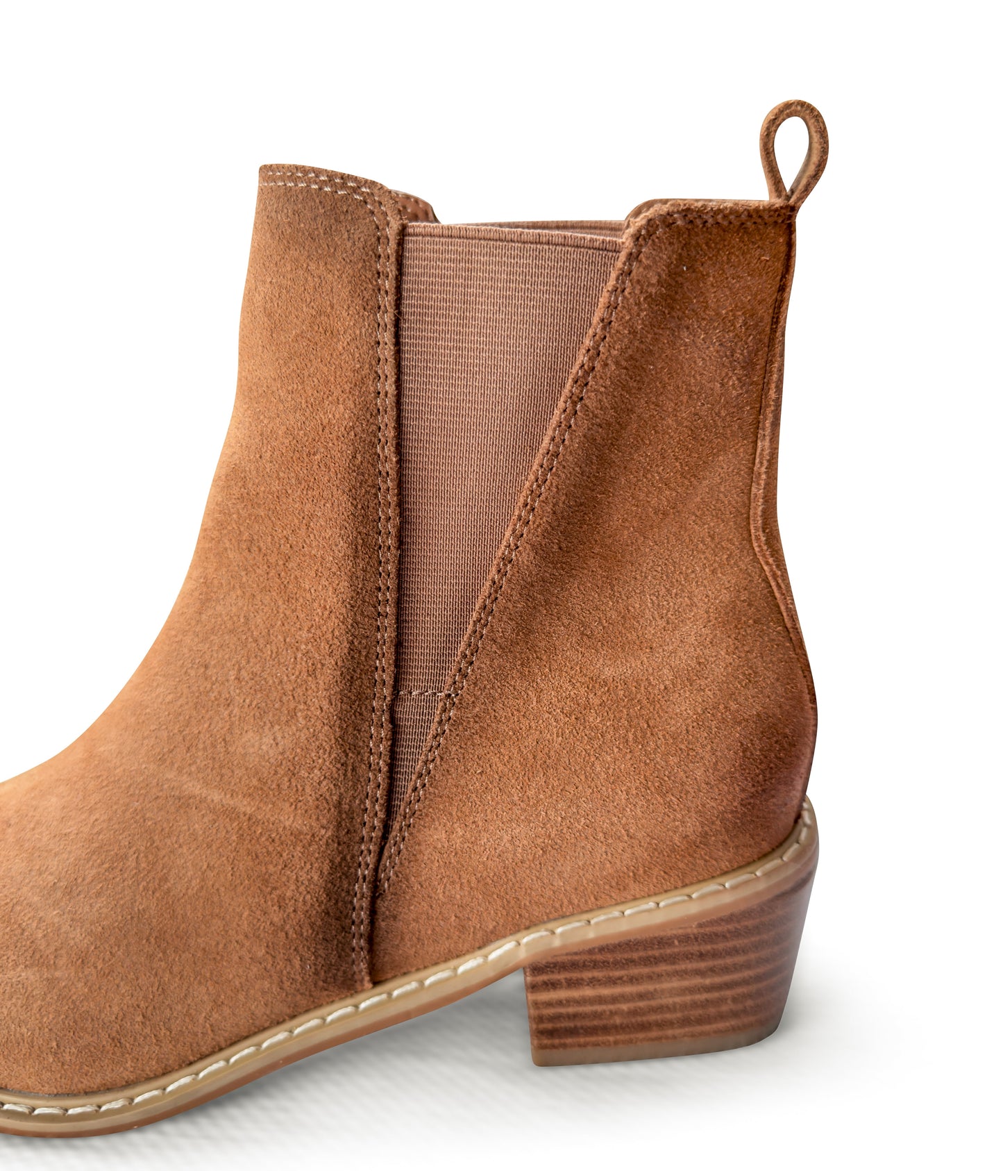 Wylie Suede Ankle Boot in Tan by Naughty Monkey