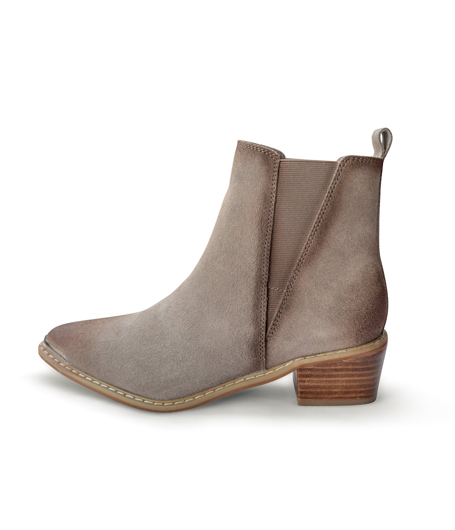 Wylie Suede Ankle Boot in Taupe by Naughty Monkey