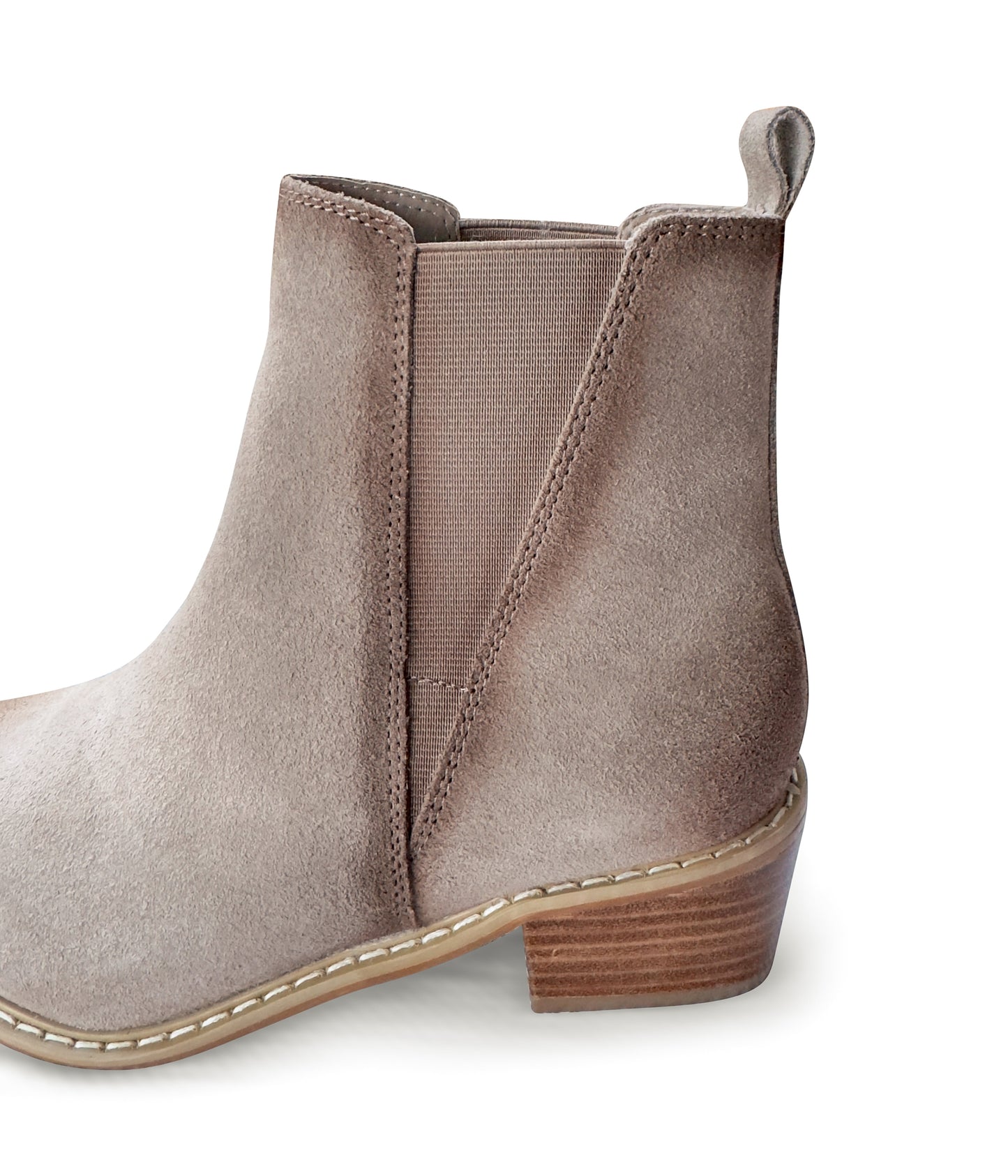 Wylie Suede Ankle Boot in Taupe by Naughty Monkey