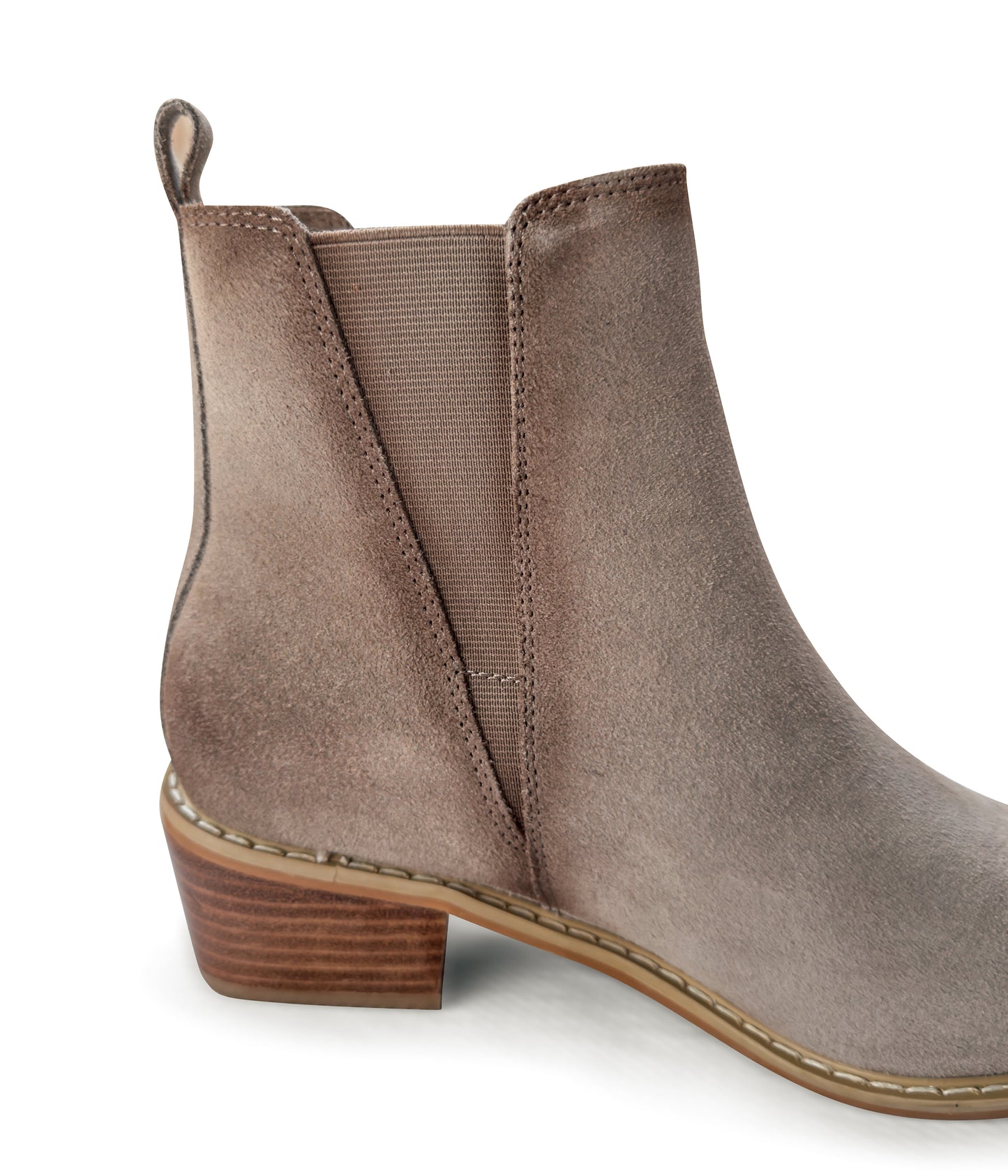 Wylie Suede Ankle Boot in Taupe by Naughty Monkey