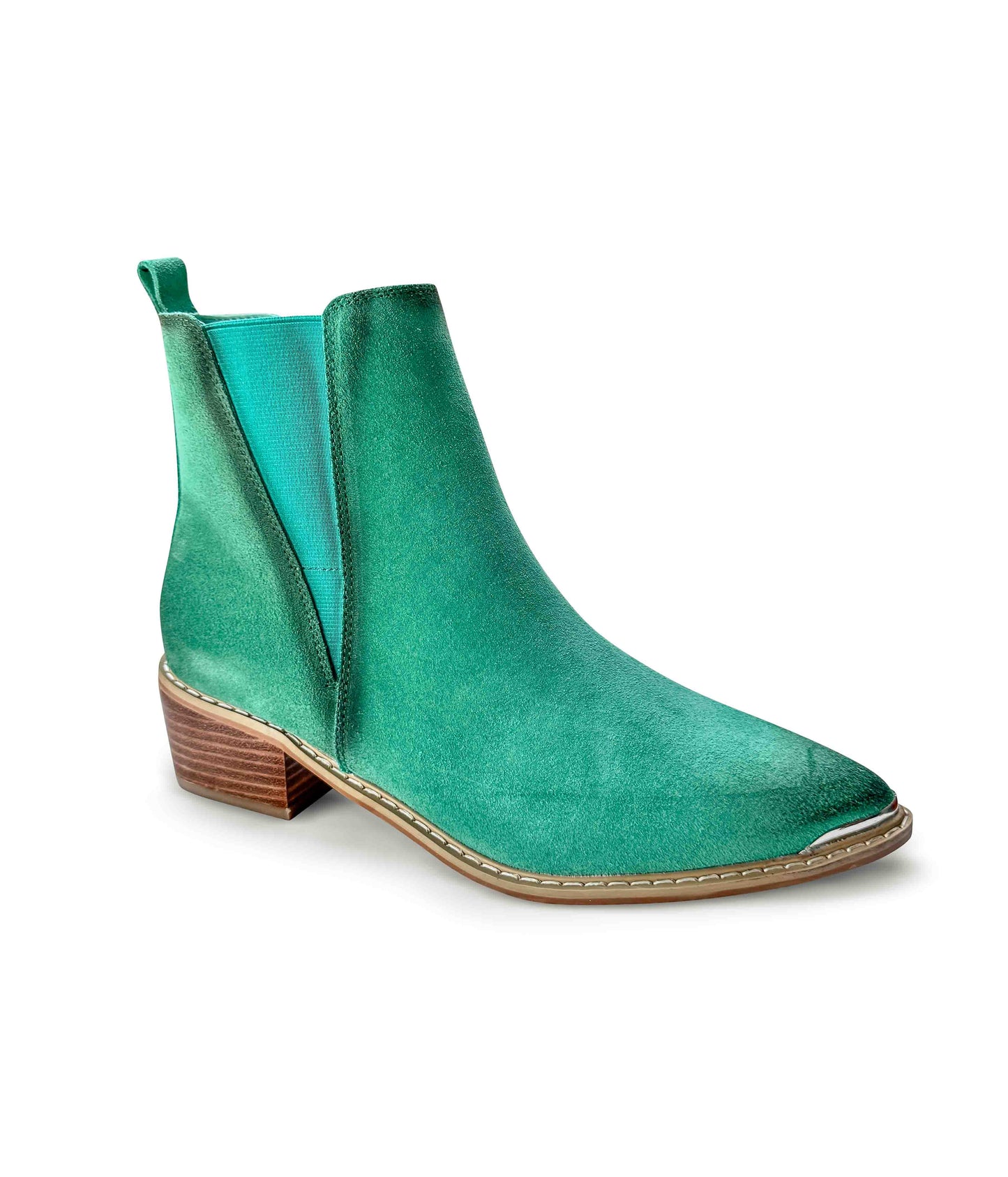 Wylie Suede Ankle Boot in Teal by Naughty Monkey