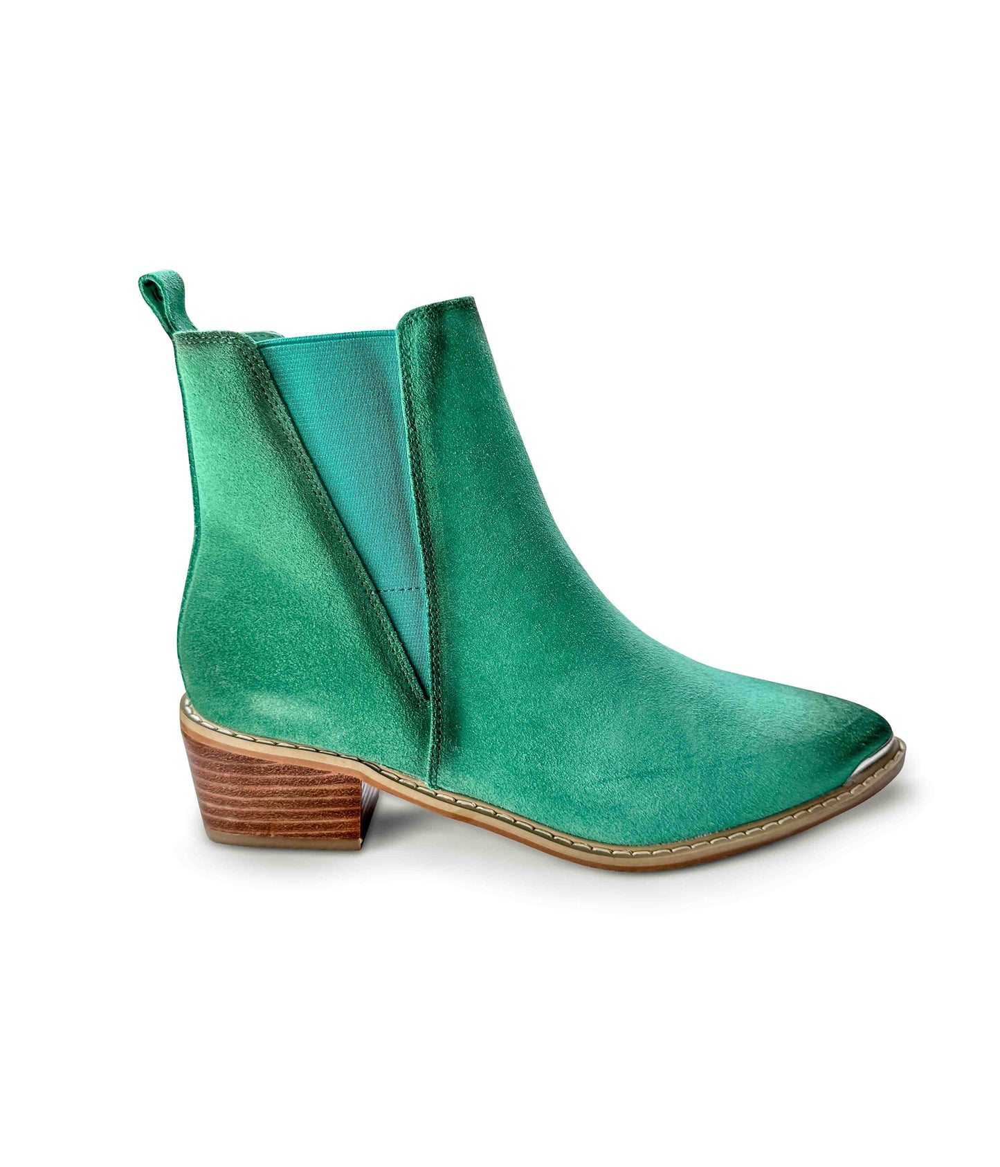 Wylie Suede Ankle Boot in Teal by Naughty Monkey