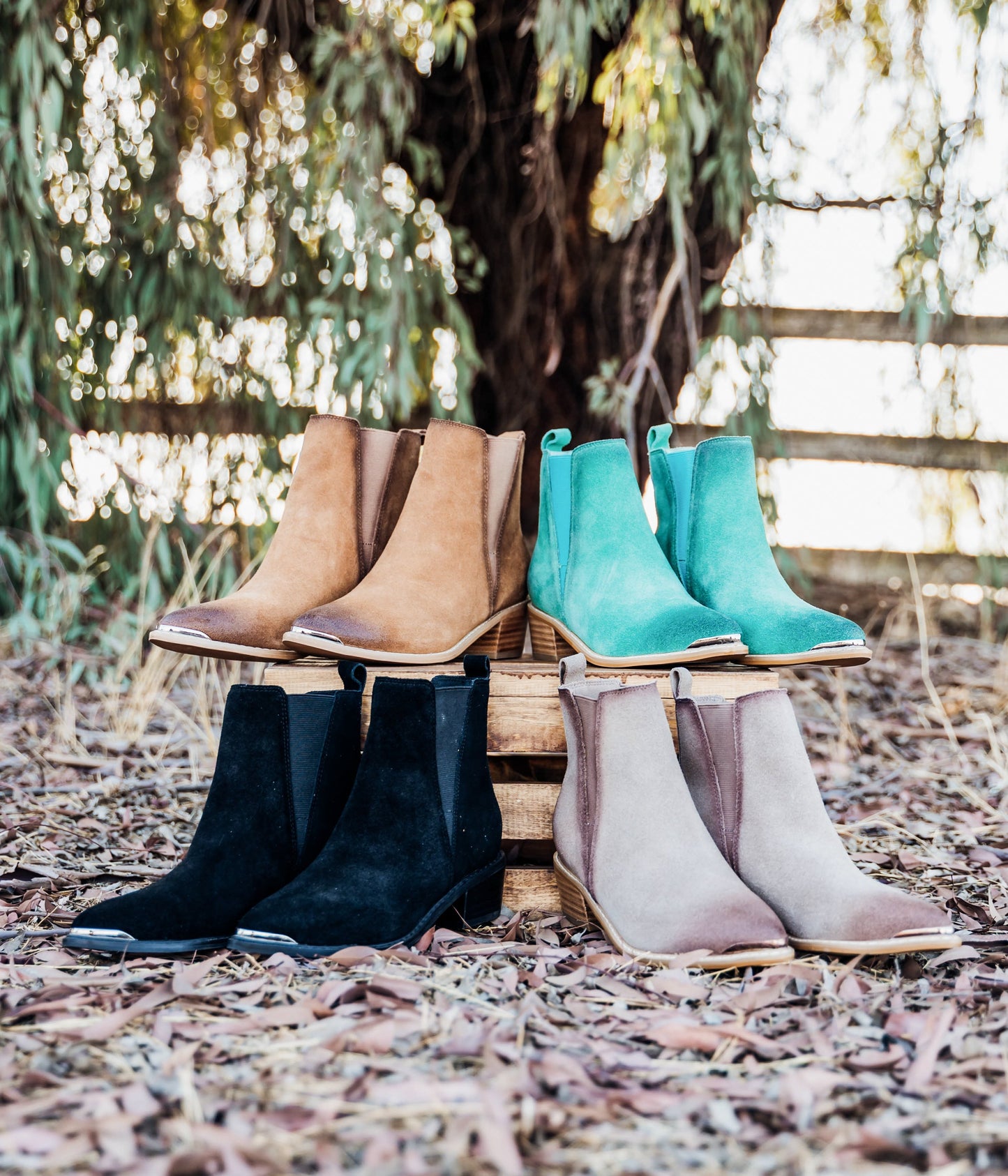 Wylie Suede Ankle Boot in Tan by Naughty Monkey