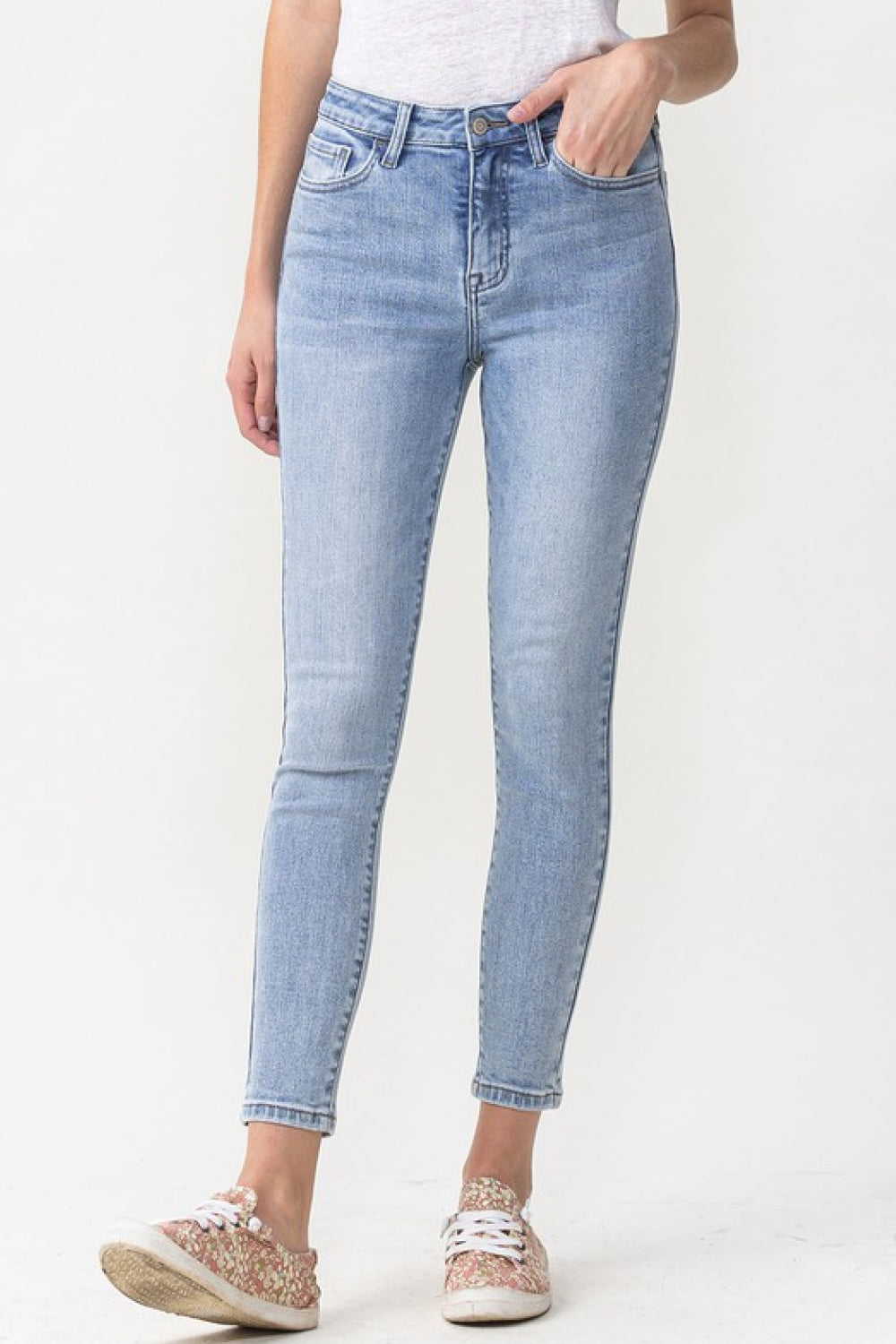 Lovervet by VERVET Full Size Talia High Rise Crop Skinny Jeans