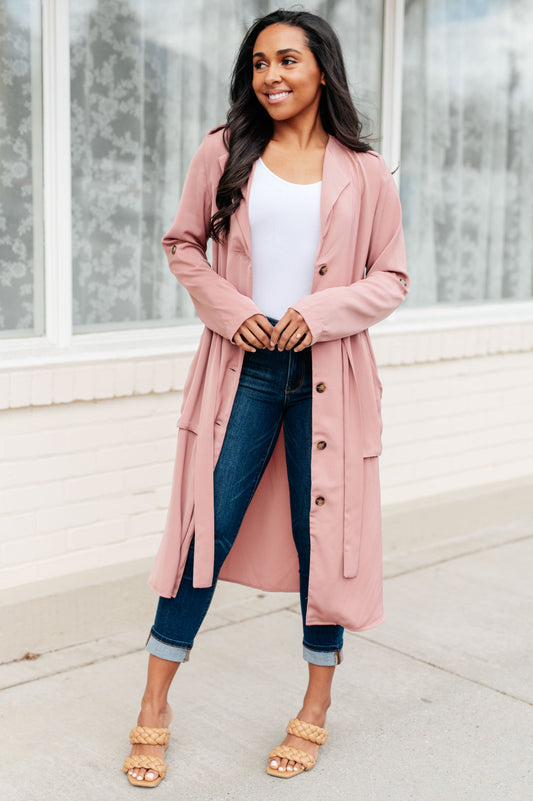 MittoShop First Day Of Spring Jacket in Dusty Mauve