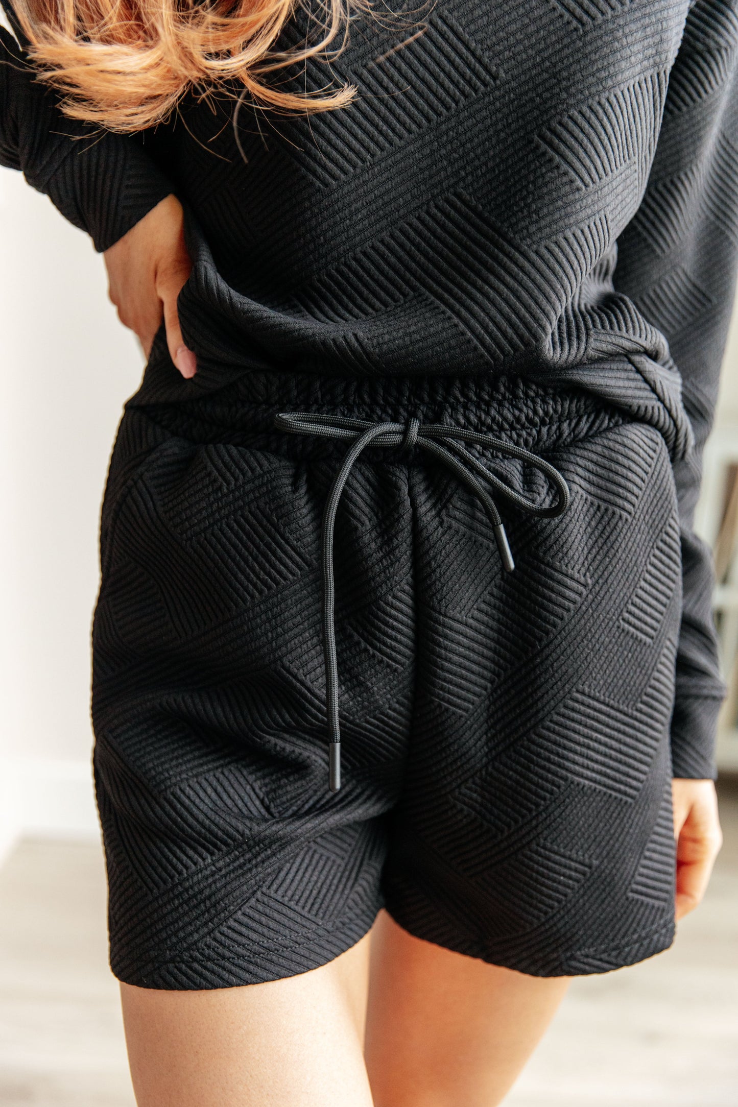 In The Details Long Sleeve Top + Shorts Set