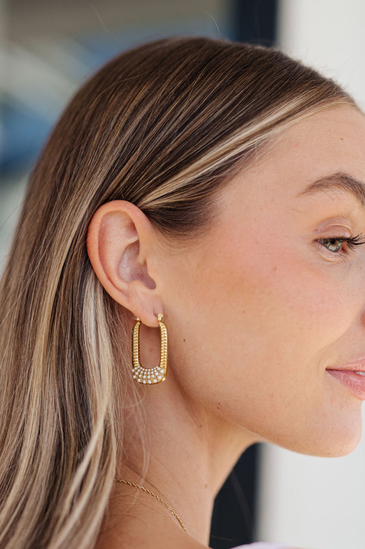 Waterproof Jewelry: Drop Pearl Accent Earrings