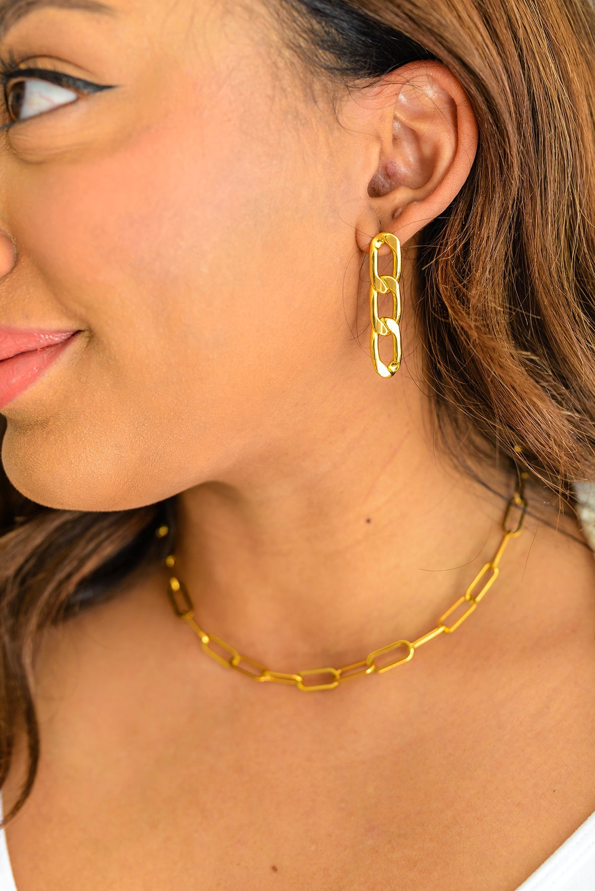 Waterproof Jewelry: Linked Up Paperclip Earrings