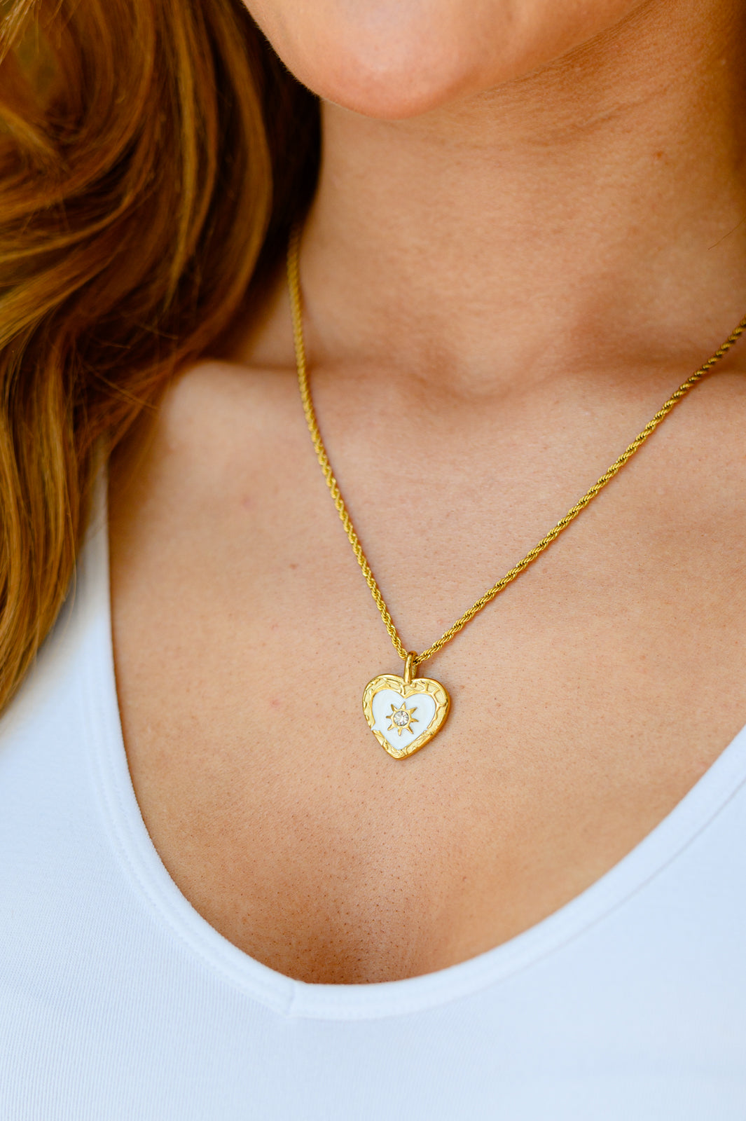 Waterproof Jewelry: Sacred Heart Pendant Necklace