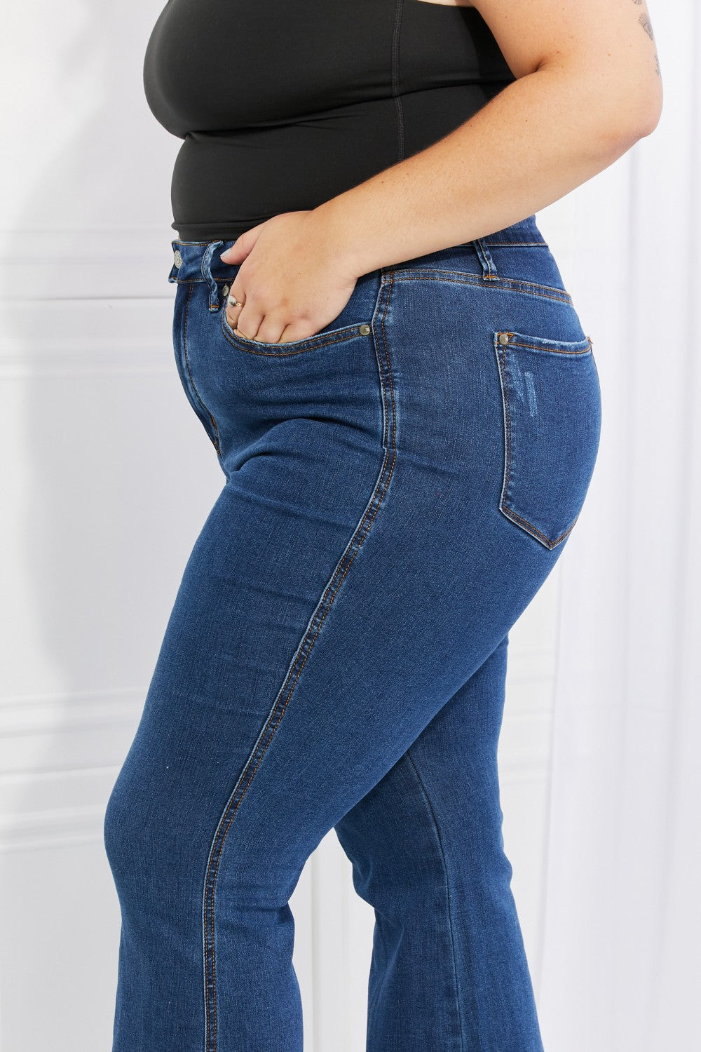 Judy Blue Ava Full Size COOL DENIM ™️ Tummy Control Flare