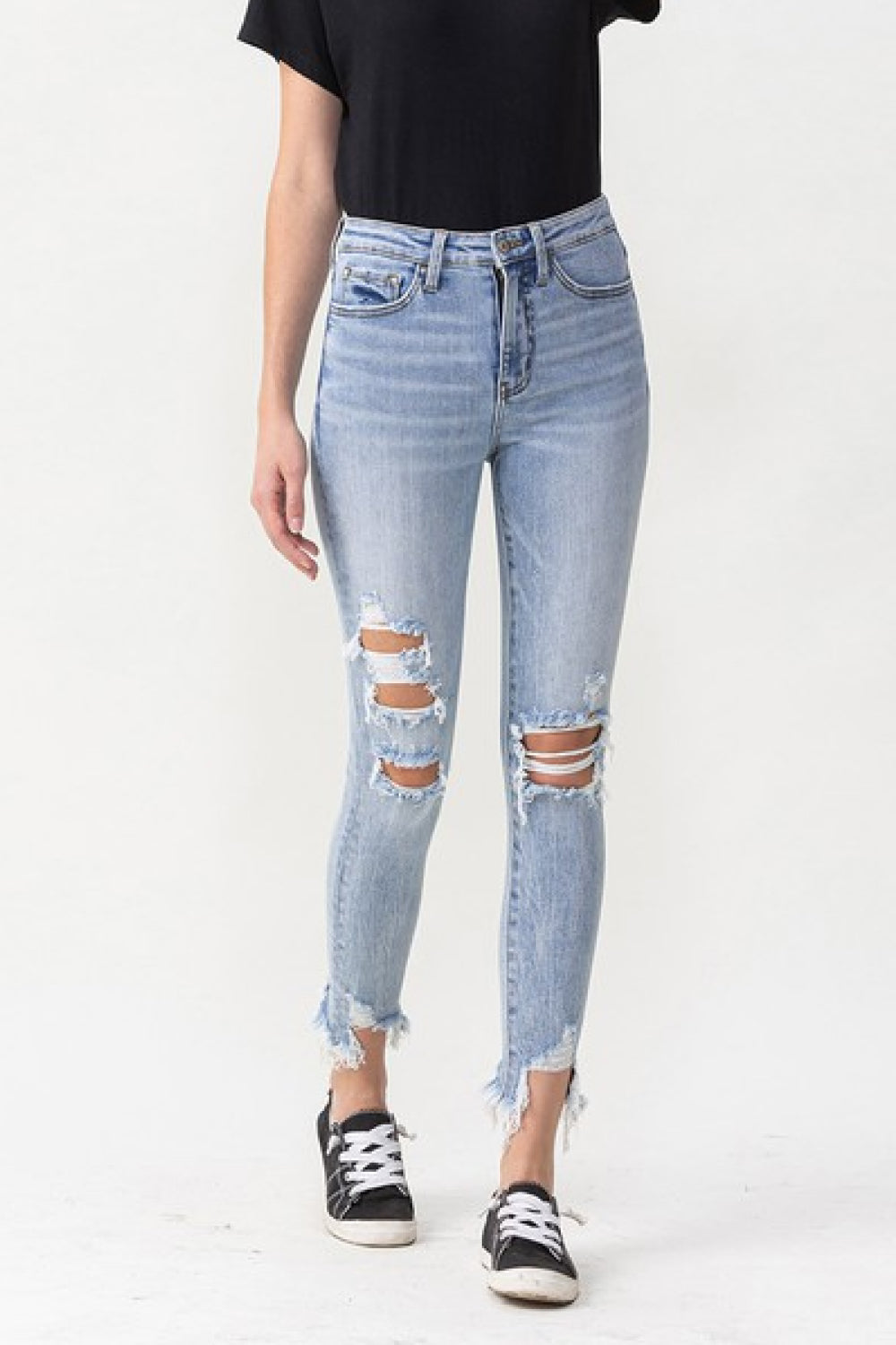 Lovervet by VERVET Full Size Lauren Distressed High Rise Skinny Jean