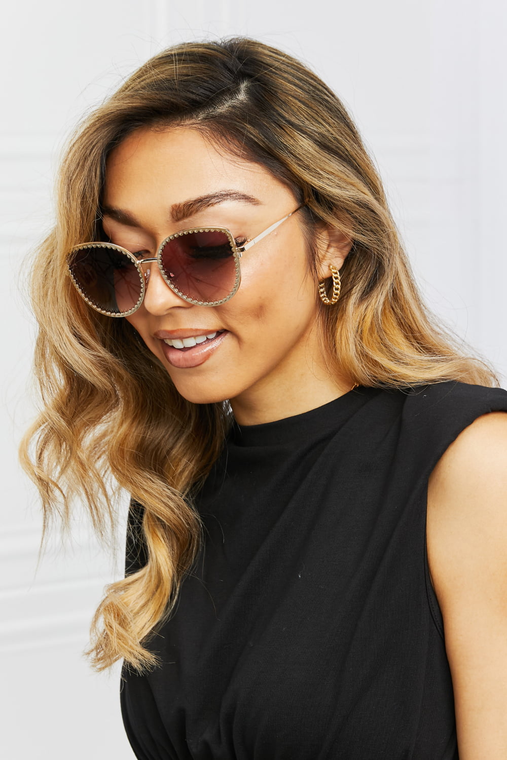 The Isabella Full Rim Metal Frame UV Sunglasses